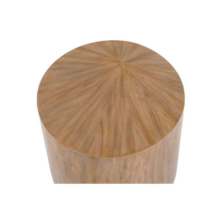Loon Peak® Solid Wood Drum End Table Wayfair